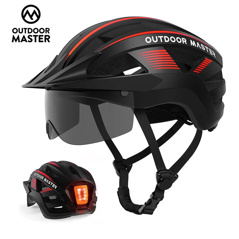 Bike Helmet with UV400 Goggles Visor