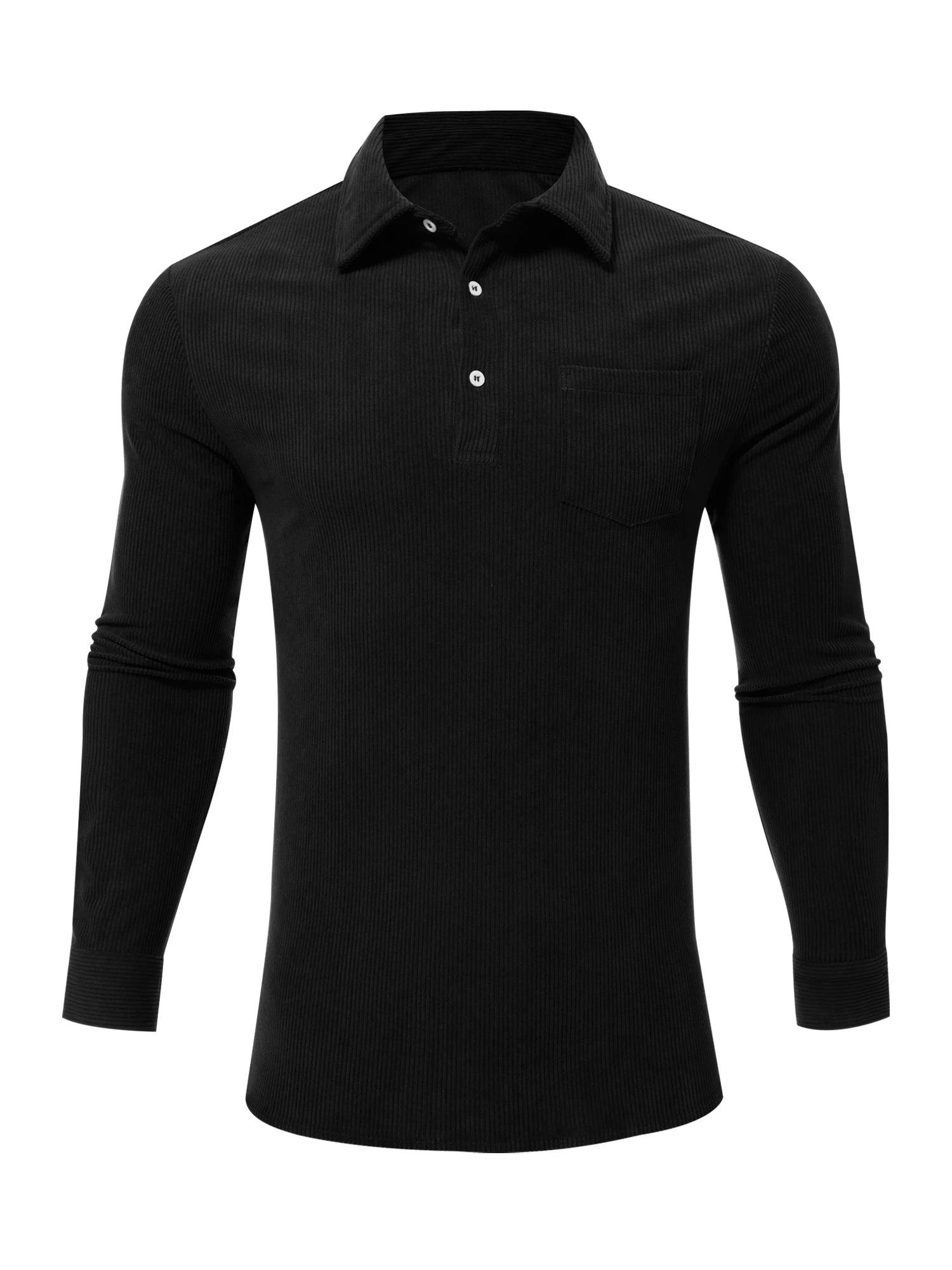 Mens Polo Shirts Golf Long Sleeve