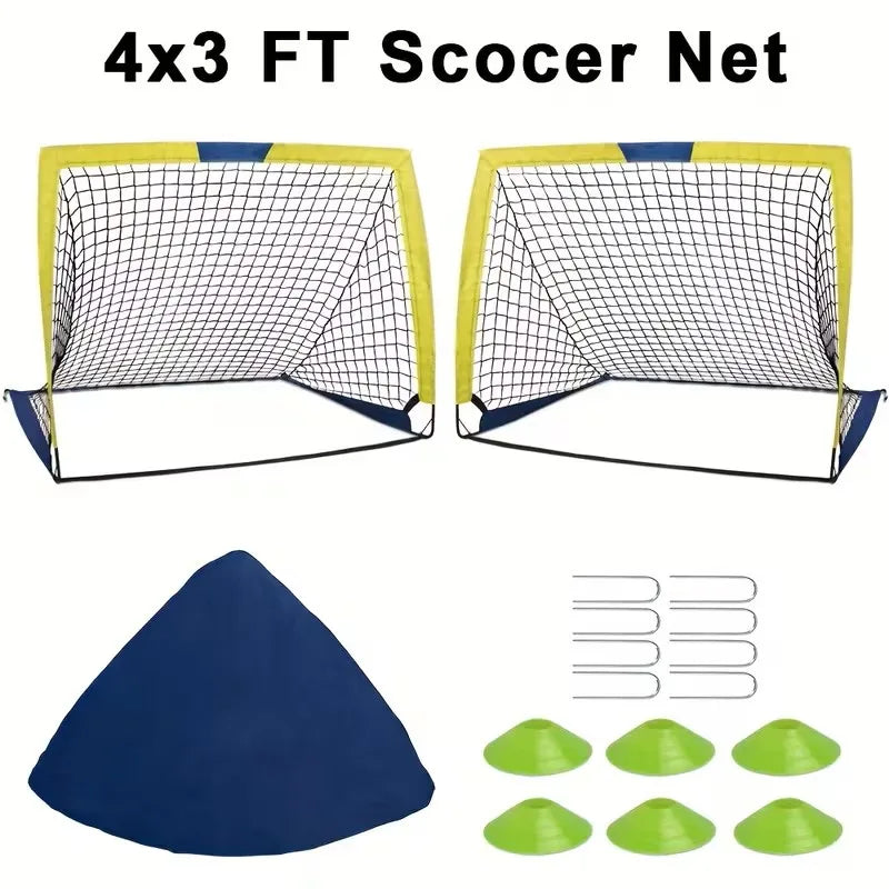 4'x 3' Portable  Soccer Goals Set