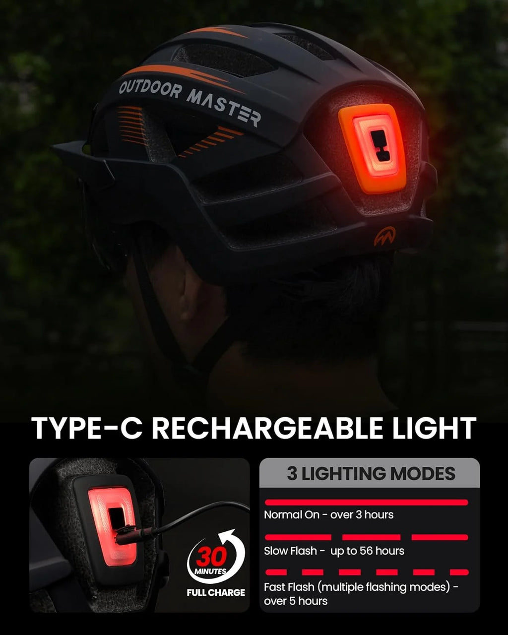 Bike Helmet with UV400 Goggles Visor