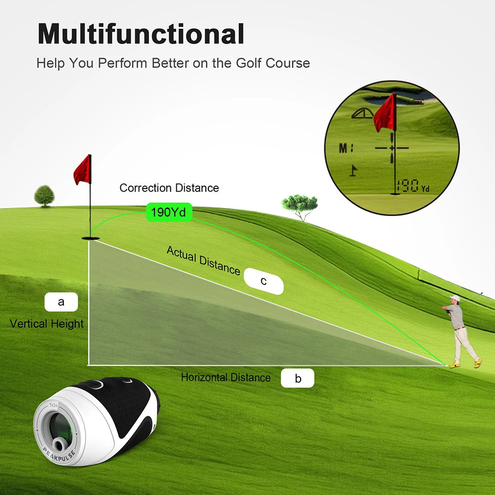 1200 Yards Laser Range Finder with Slope 7X
