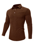 Mens Polo Shirts Golf Long Sleeve