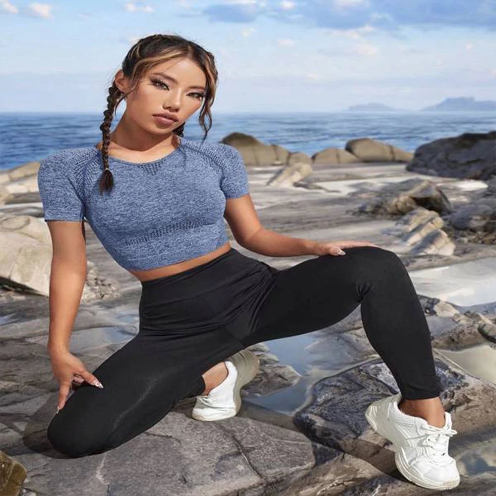 Women Seamless Yoga T-Shirt