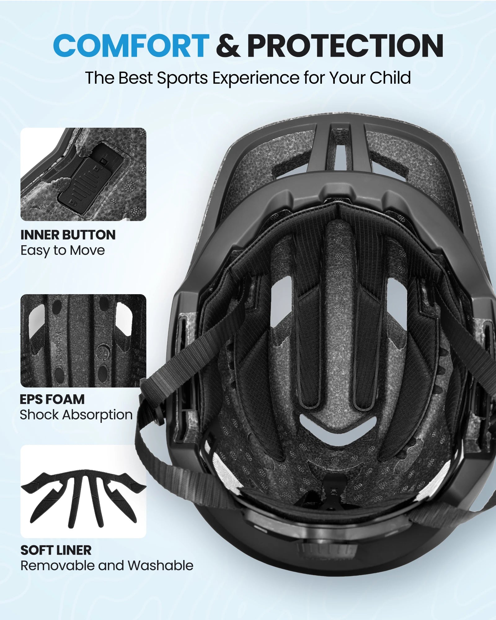 2 in 1 Detachable Full Face Kids Bike Helmet