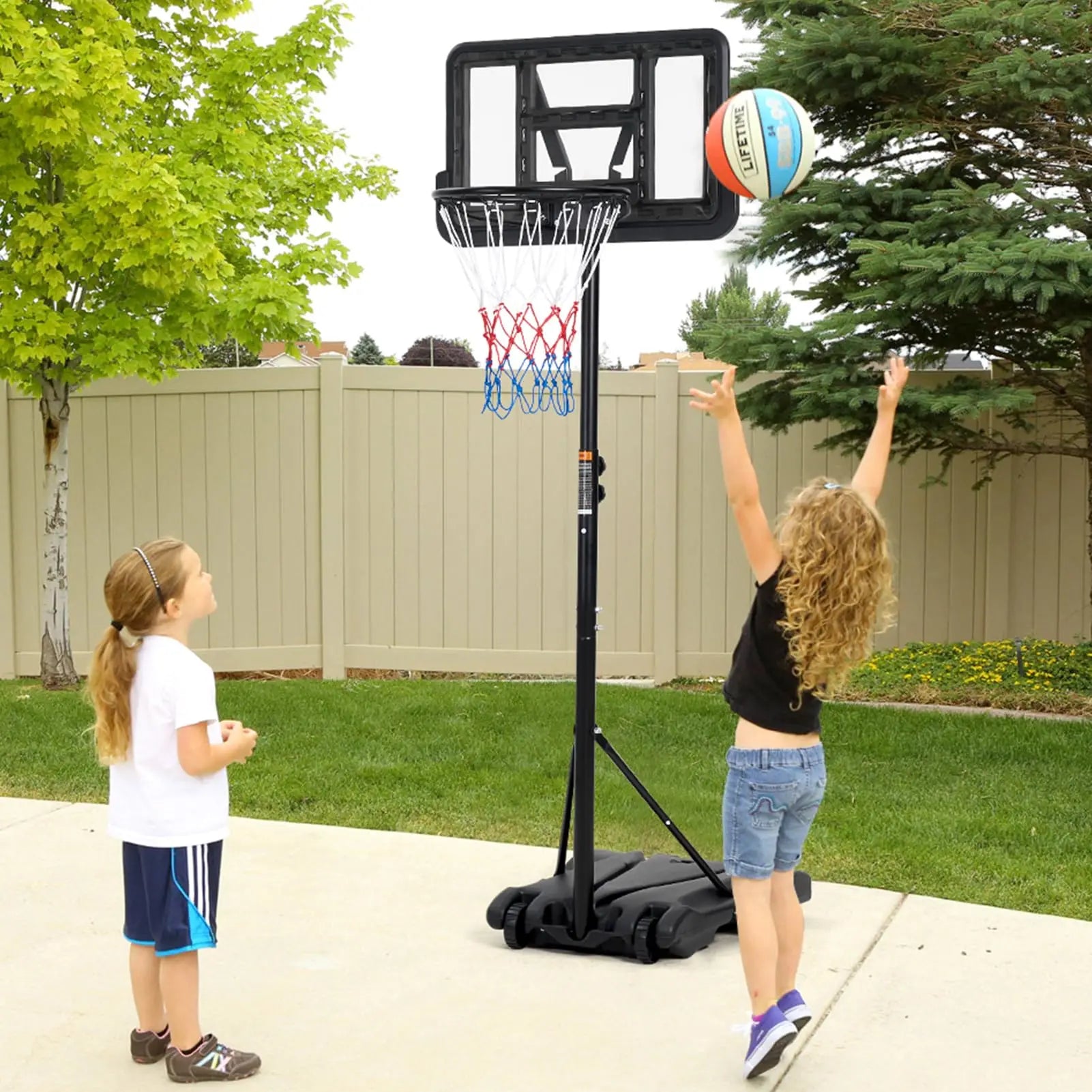 Kids Basketball Hoop, 5-7 ft Adjustable Height