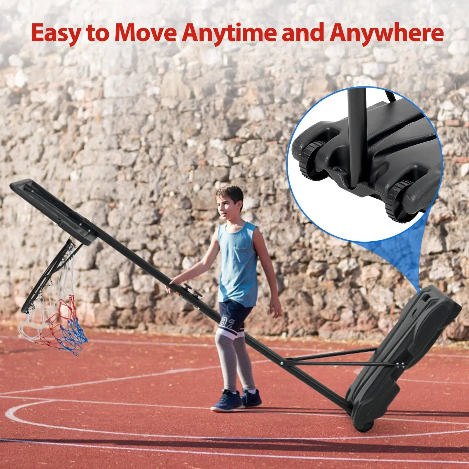 Kids Basketball Hoop, 5-7 ft Adjustable Height