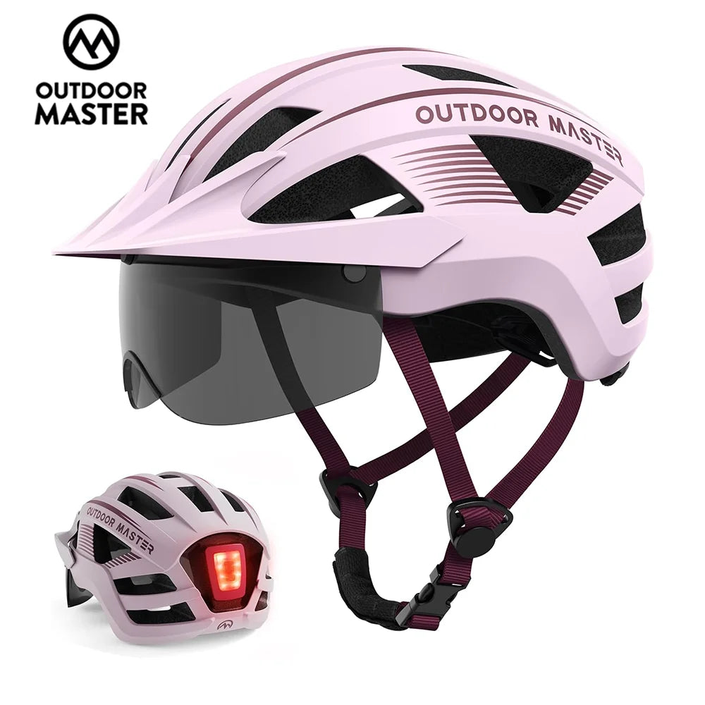 Bike Helmet with UV400 Goggles Visor