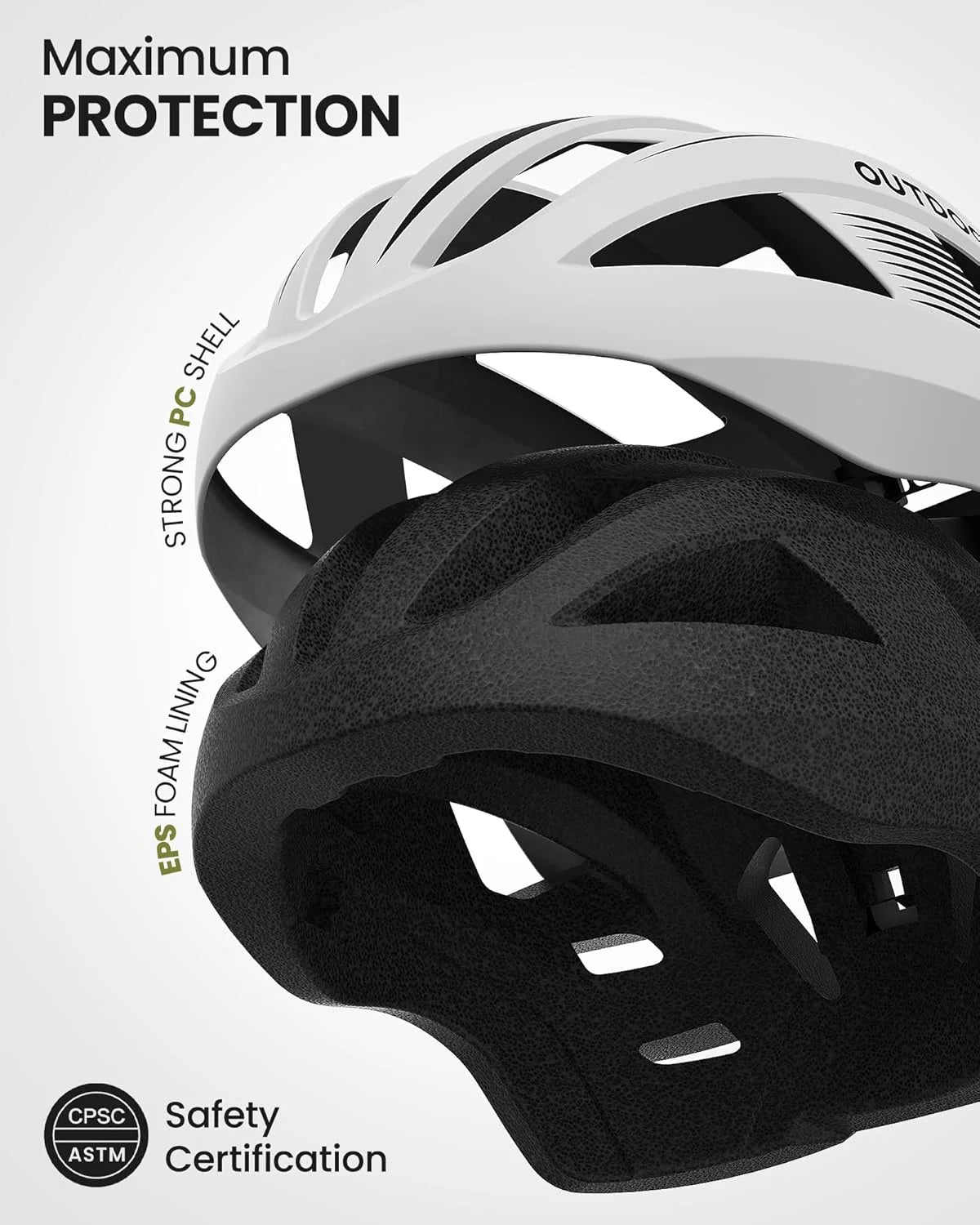 Bike Helmet with UV400 Goggles Visor