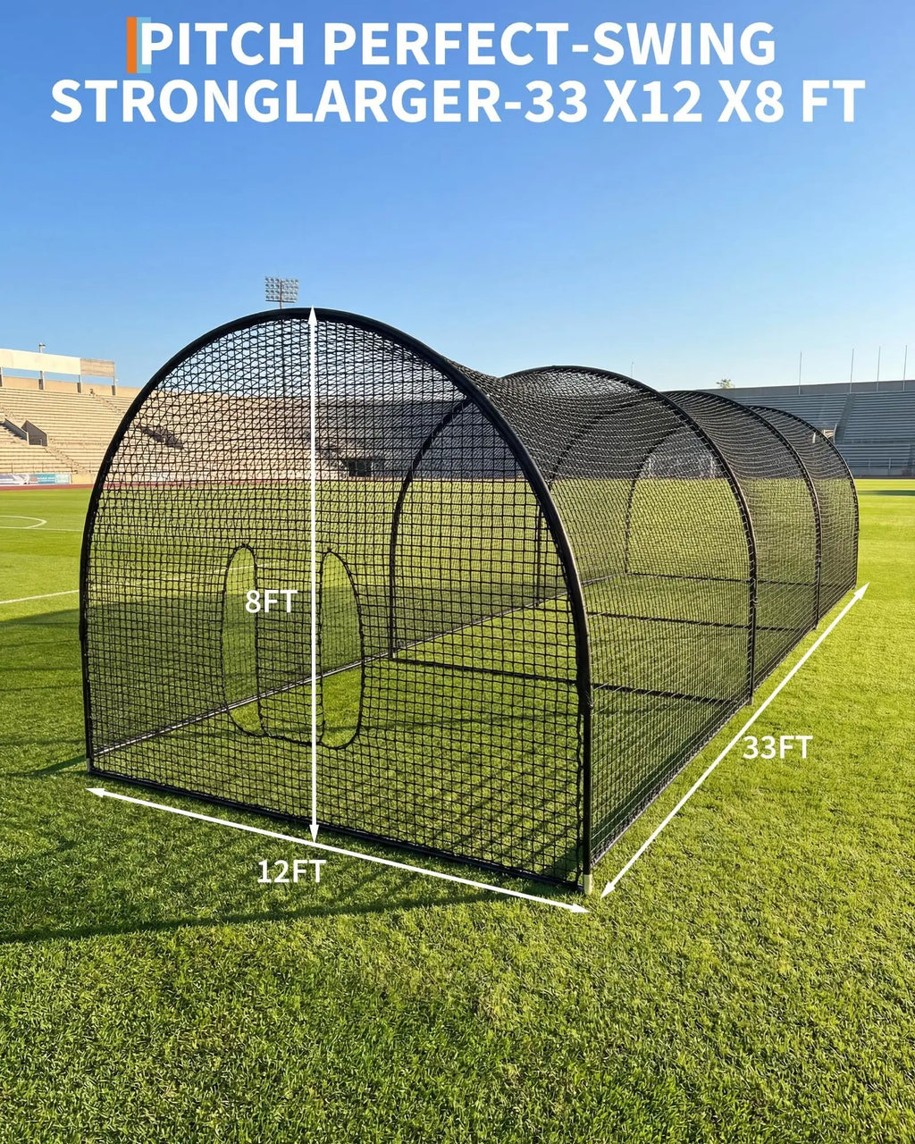 32 X 12 x 8 Ft Baseball Batting Cage
