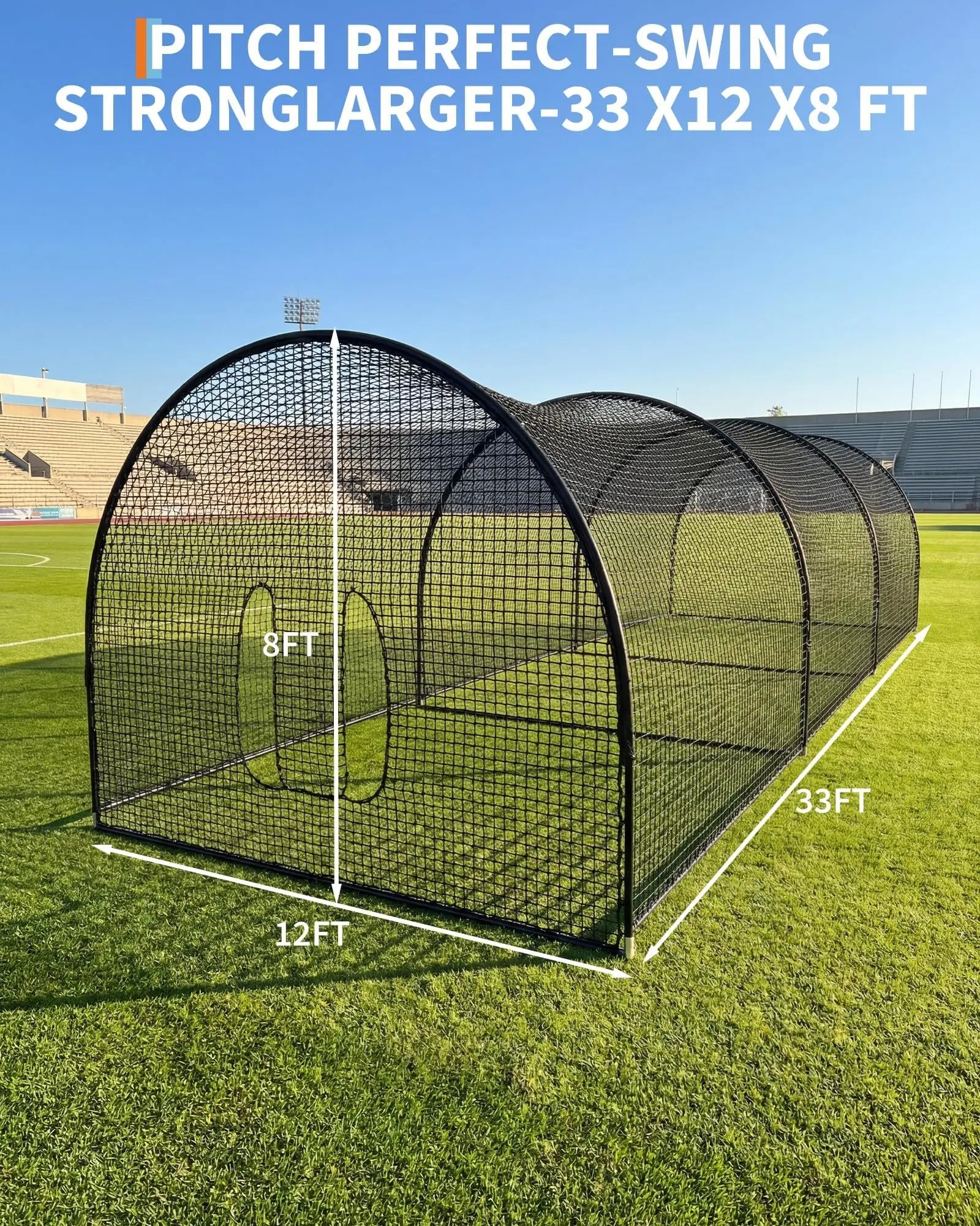 32 X 12 x 8 Ft Baseball Batting Cage