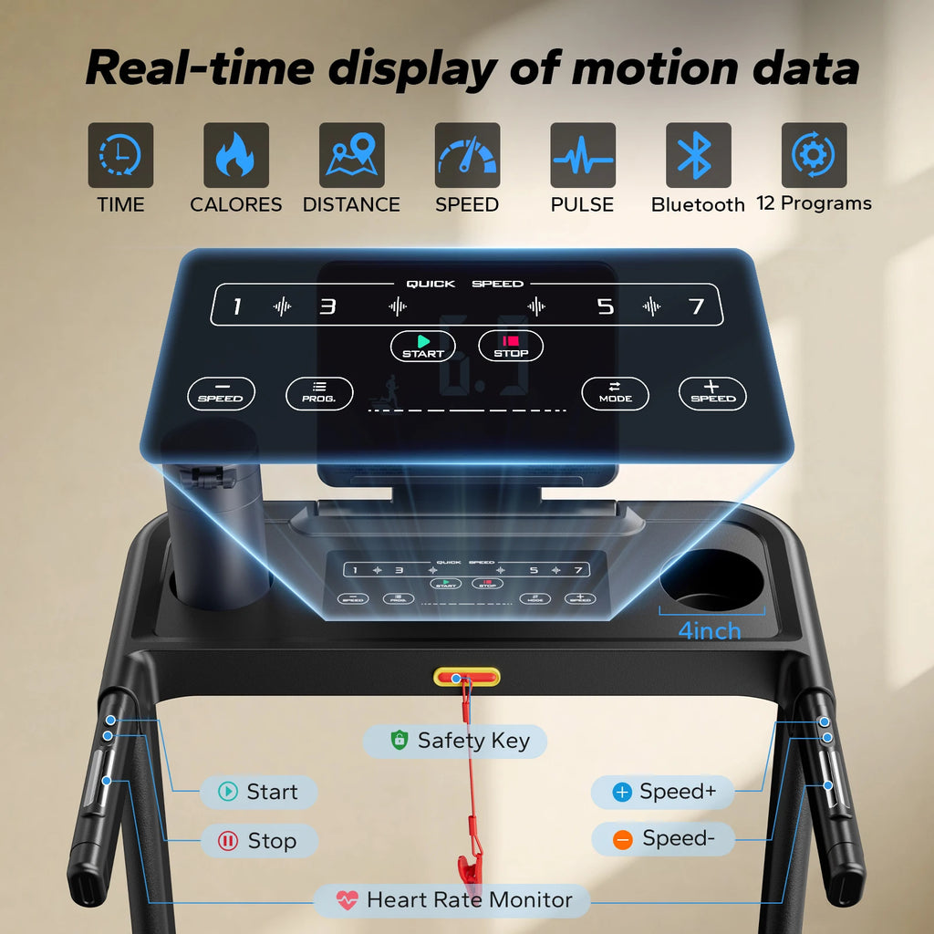Foldable Treadmill T12 Incline
