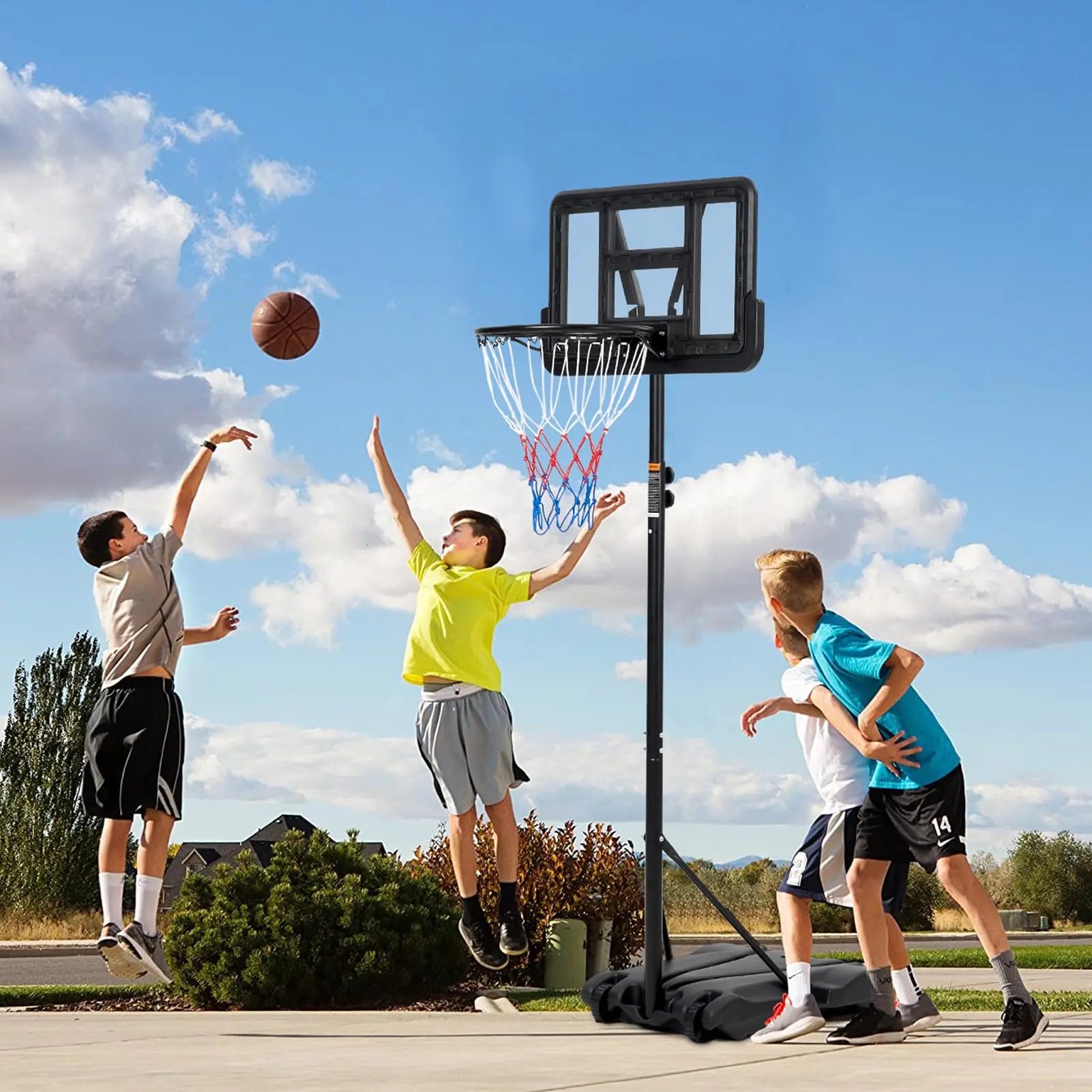 Kids Basketball Hoop, 5-7 ft Adjustable Height