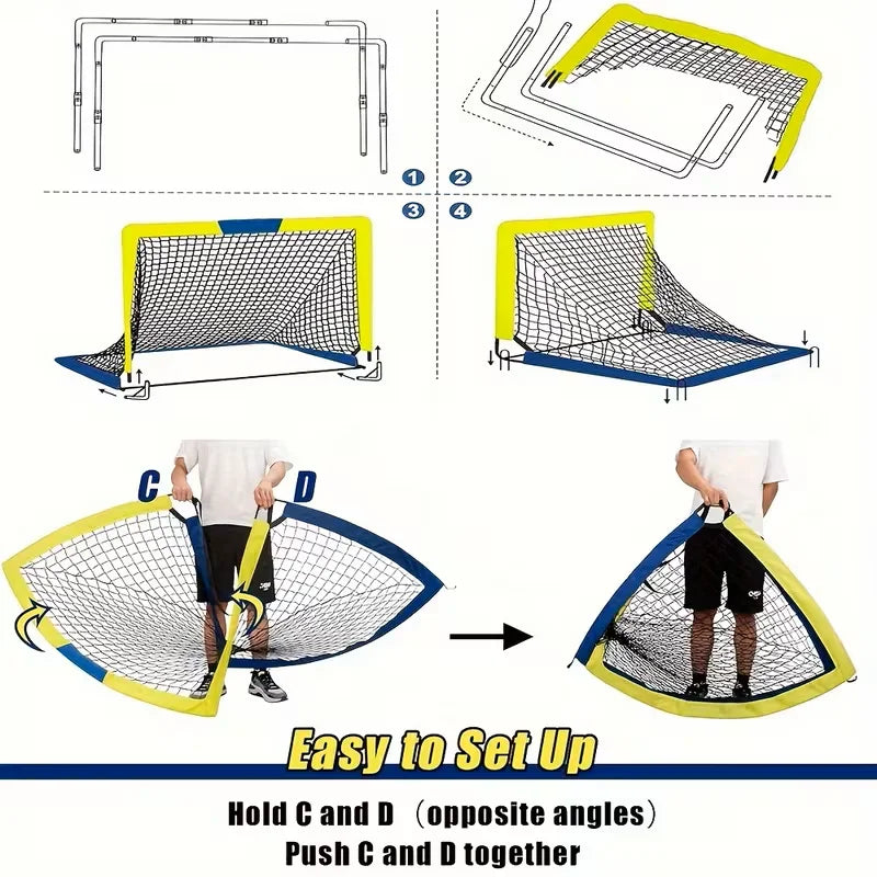 4'x 3' Portable  Soccer Goals Set