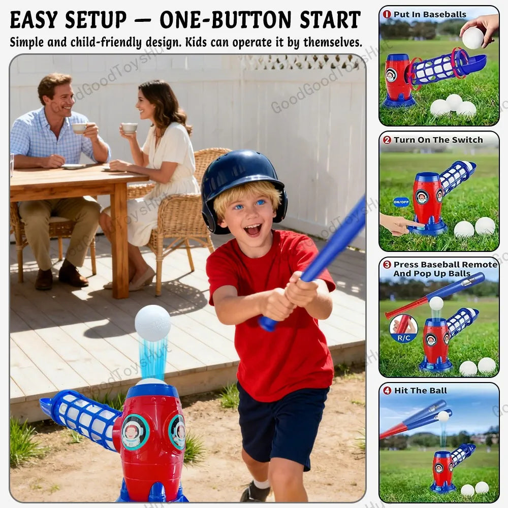 Outdoor Baseball Toy Set with Bat/10 Balls