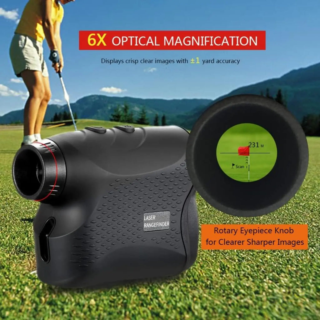 Laser Golf Rangefinder 600 Yards 6X Mag