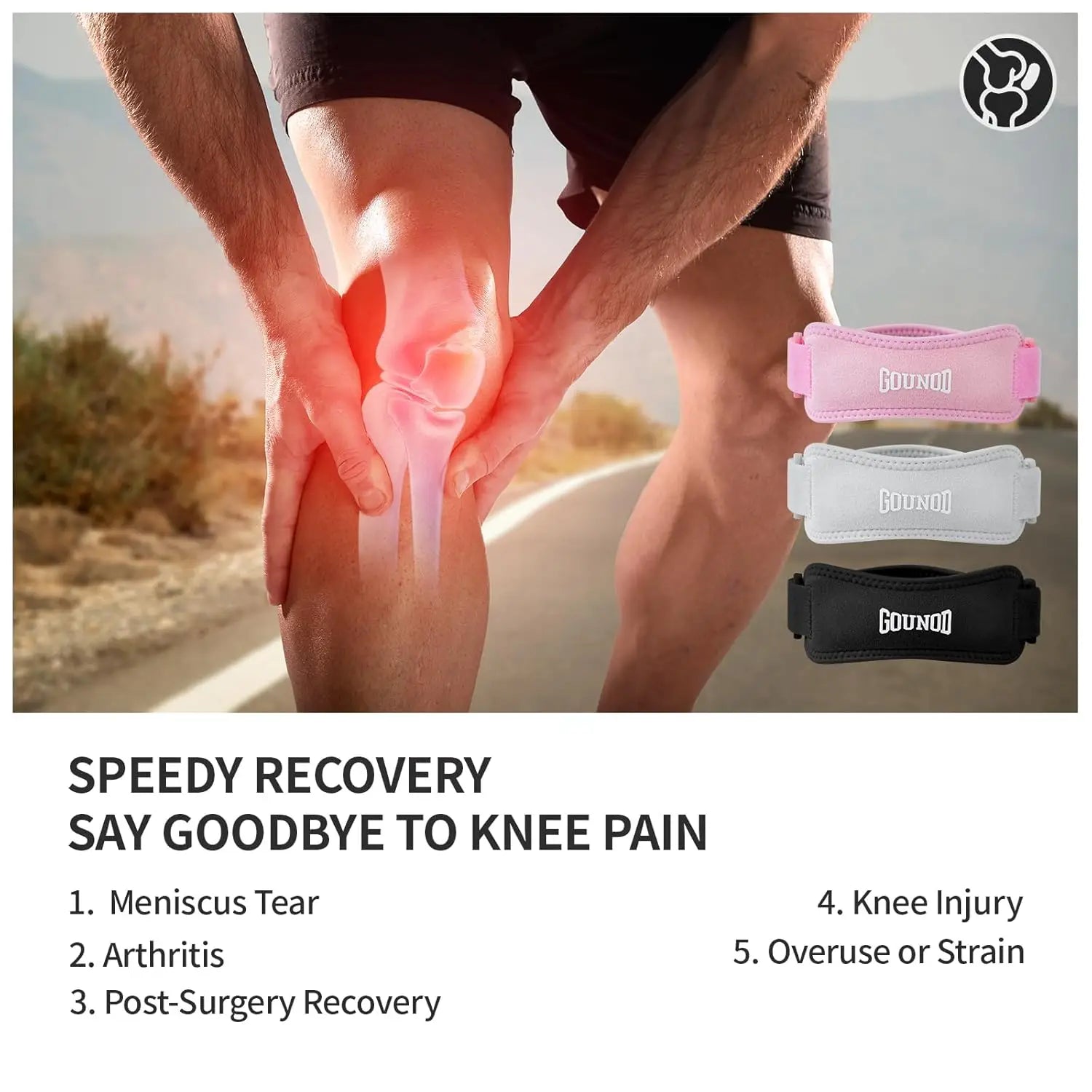 2PC/1Pair  Patella Knee Straps