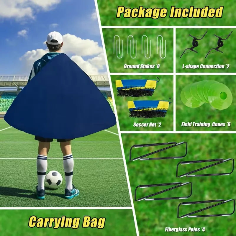 4'x 3' Portable  Soccer Goals Set
