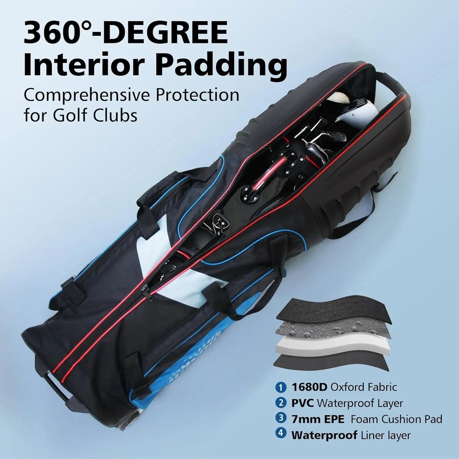 Hard Top Golf Club Carrier for Airlines