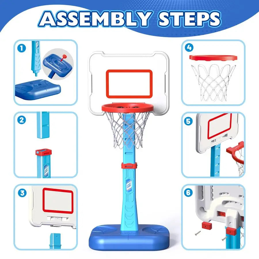 Mini Indoor/Outdoor Basketball Hoop with Balls