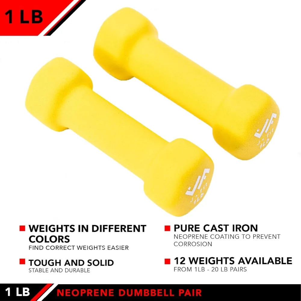 Neoprene and Vinyl Coated Dumbbell Set