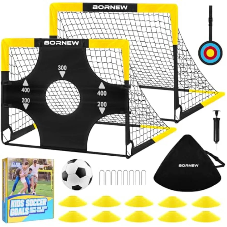 Kid Soccer Goal and Soccer Ball Targets Set