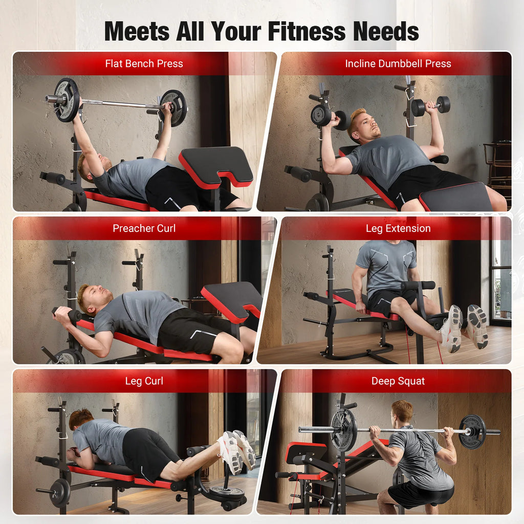 6-in-1 Weight Bench Set 794 LBS
