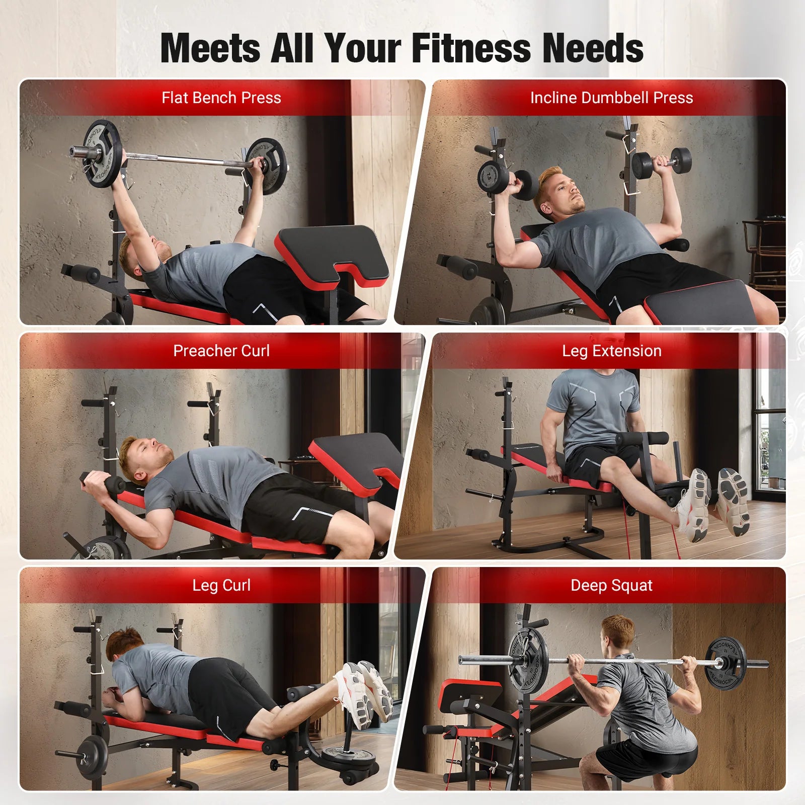 6-in-1 Weight Bench Set 794 LBS