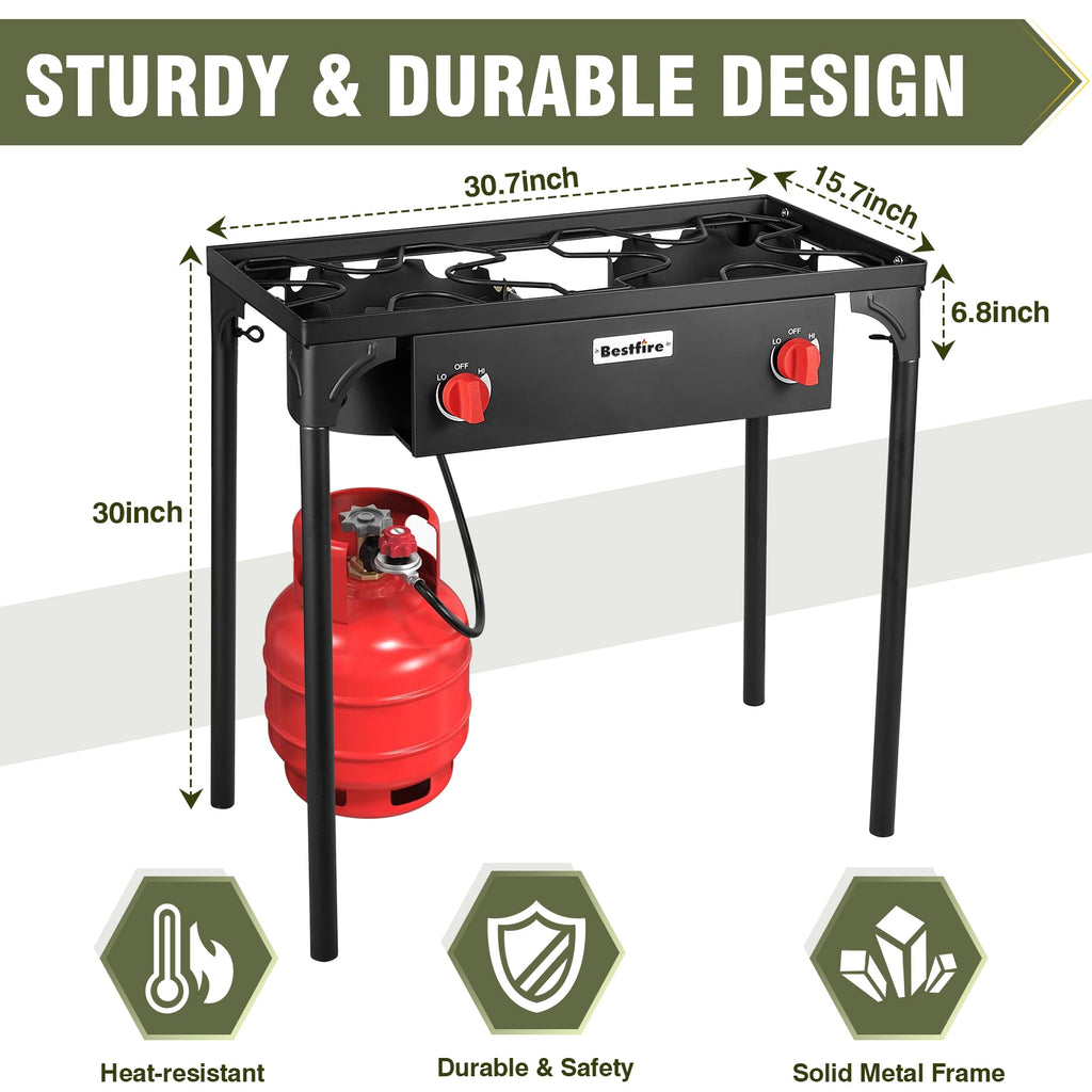 2 Burner Camping Stove 150000 BTU