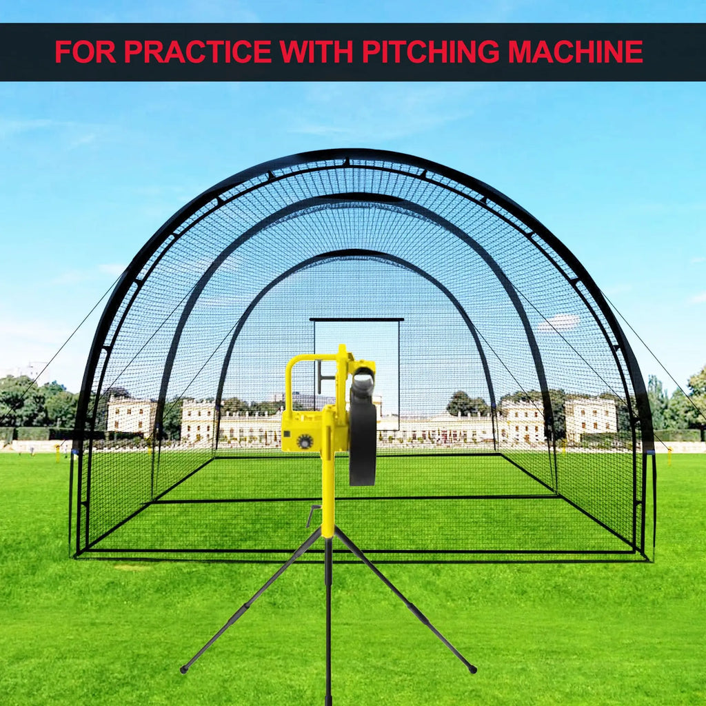 Baseball Batting Cage Pitching Machine Hole