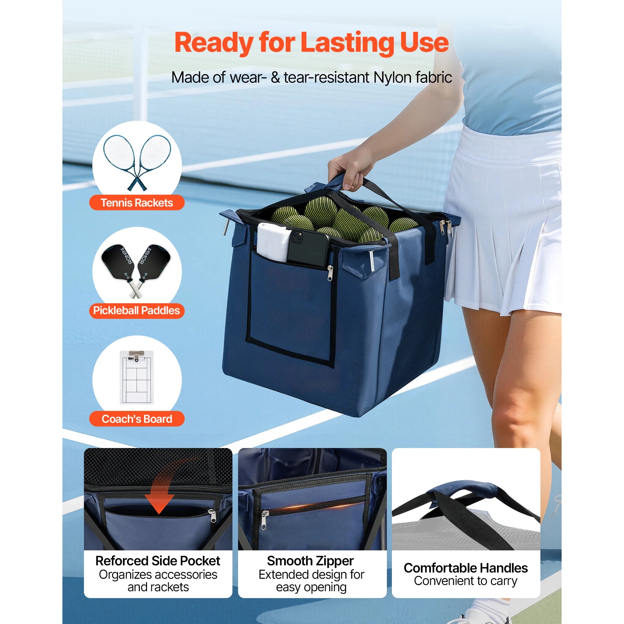 2-in-1 Foldable Tennis & Pickleball Hopper