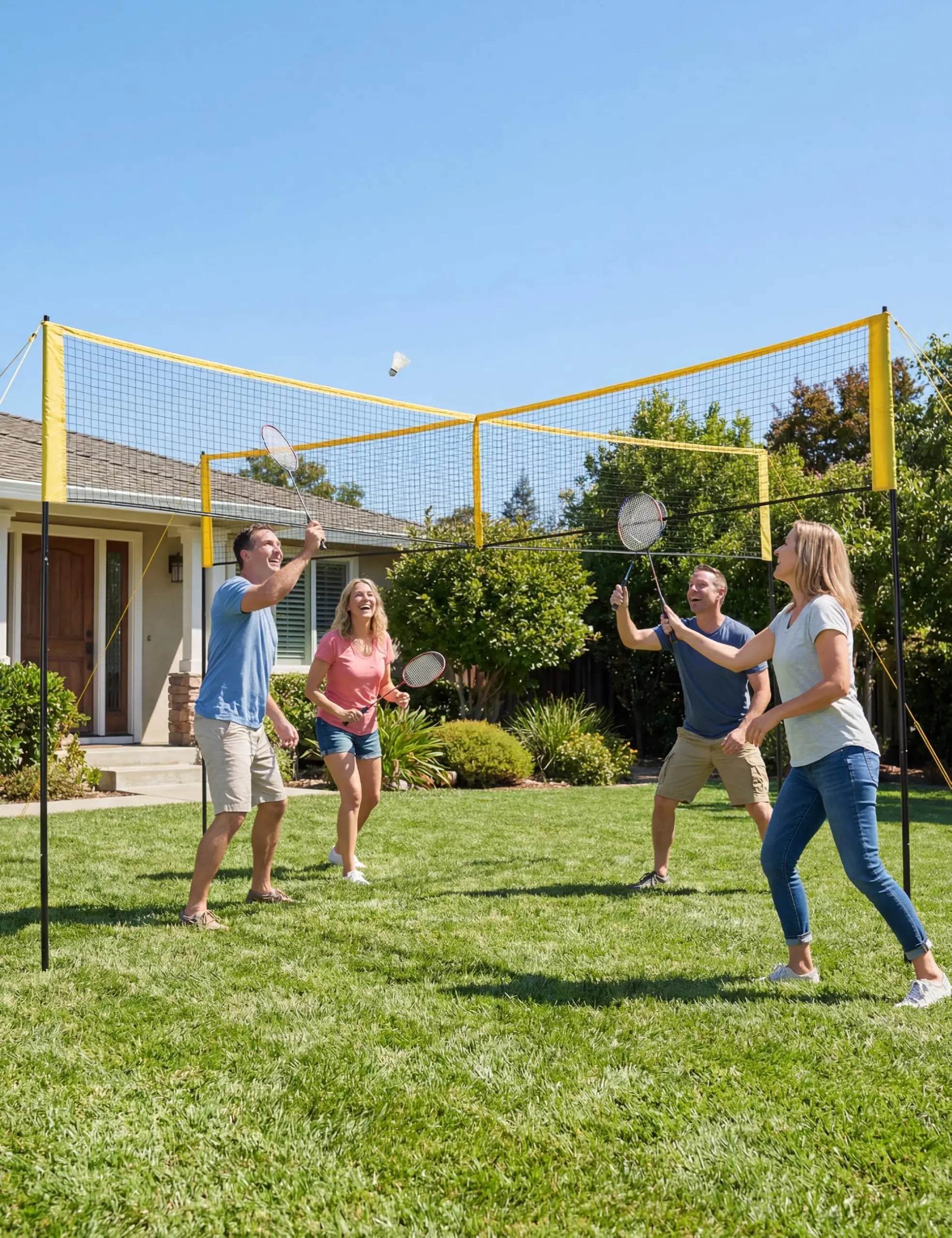4 Square Volleyball Set
