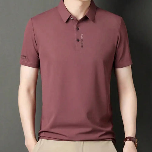 1-4Pcs Men's Solid Color Short Sleeve Golf Shirt