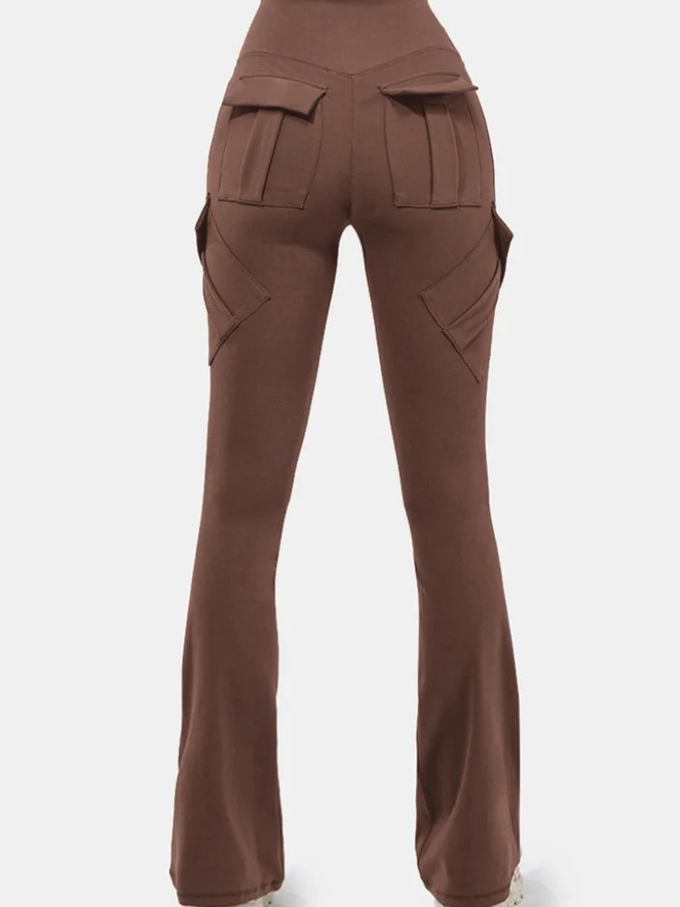 High Waisted Skinny Pants Solid Color