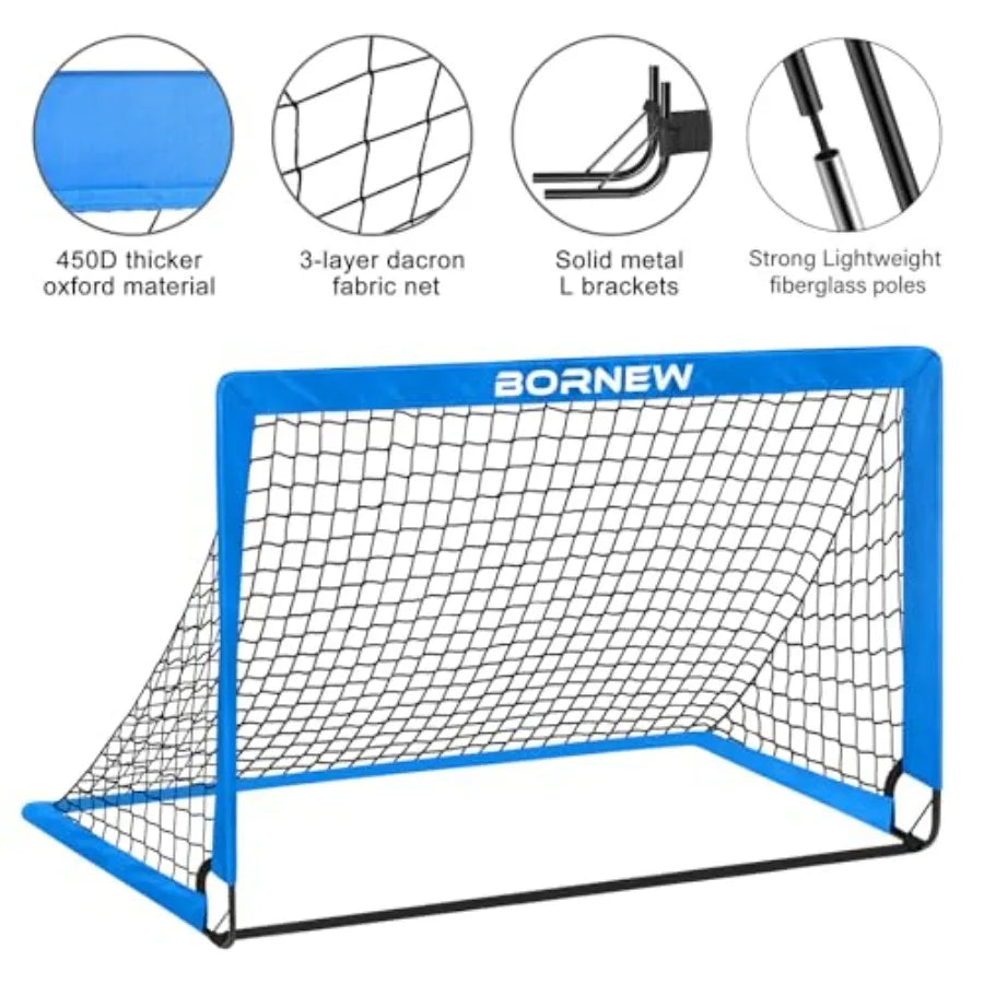 Set of 2  6X4/ ft Toddler Soccer Nets