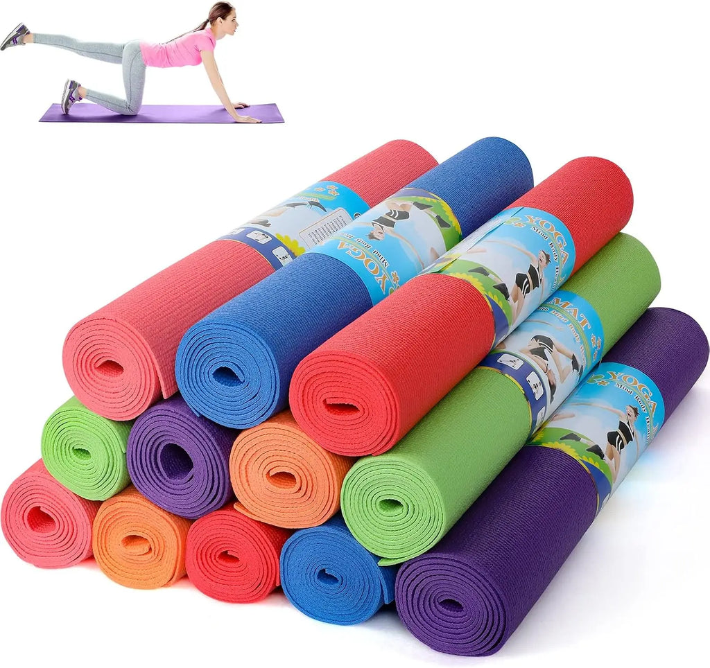 12 Pieces Yoga Mats 68x24x0.12 Inch