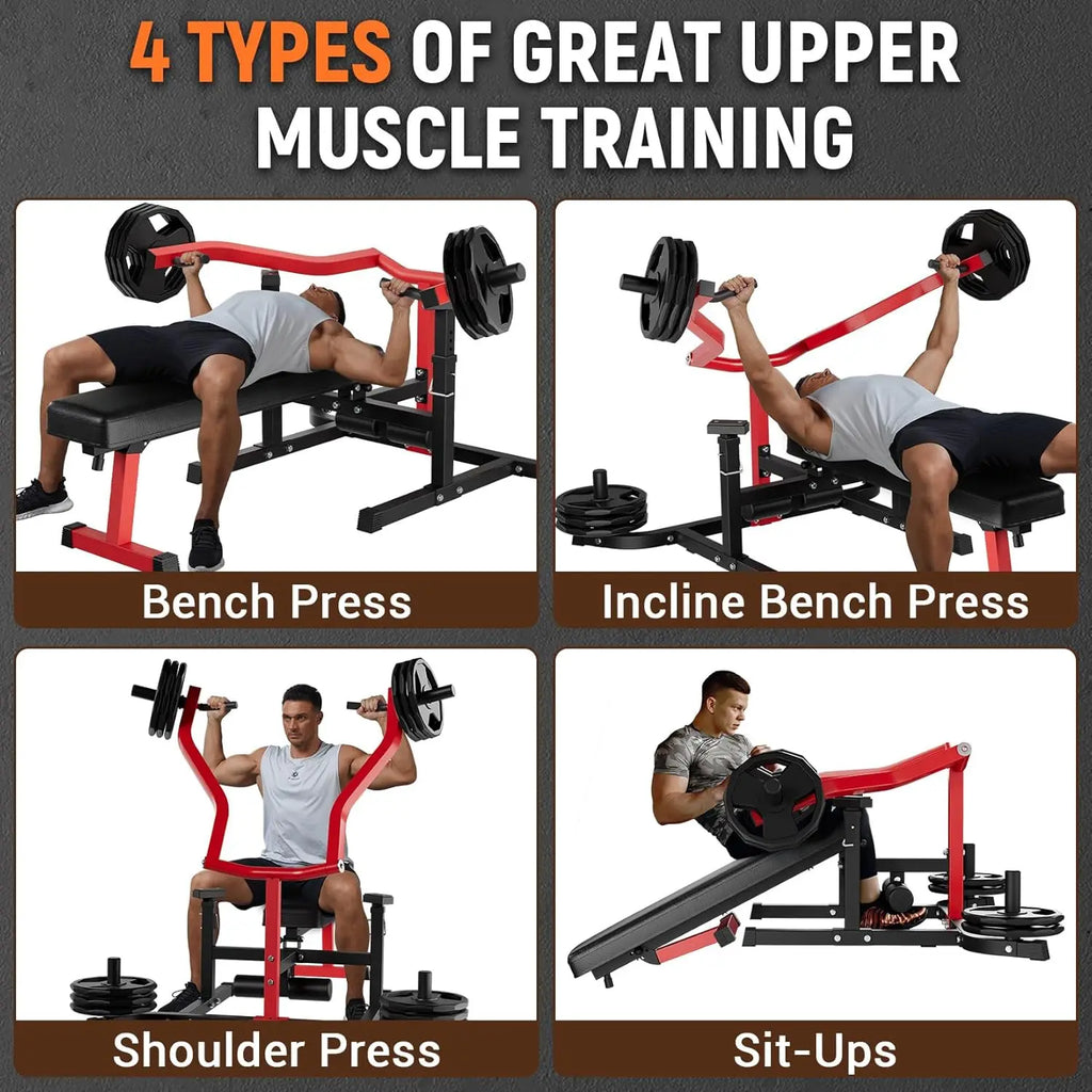 Chest Press Machine with Adjustable Bench