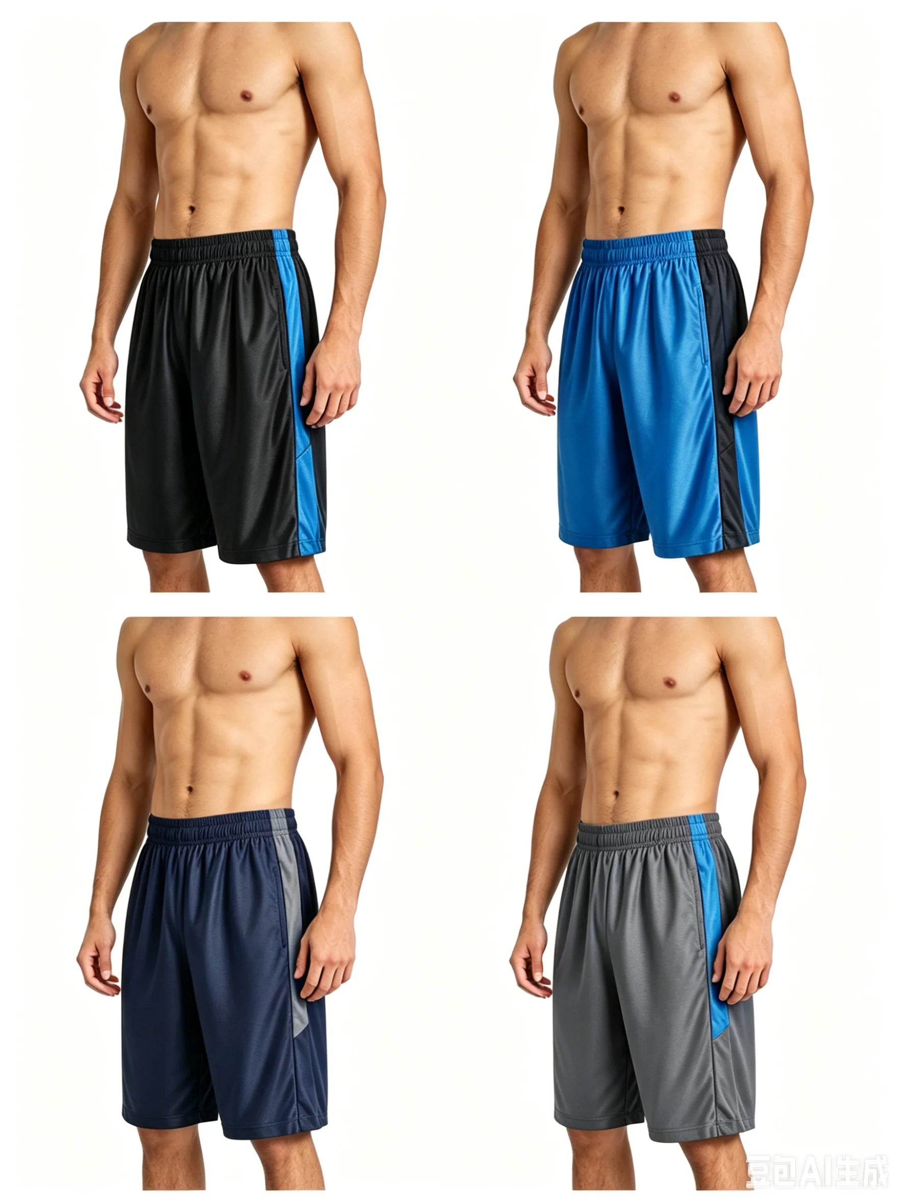 4 Pack Men's Basketball Shorts