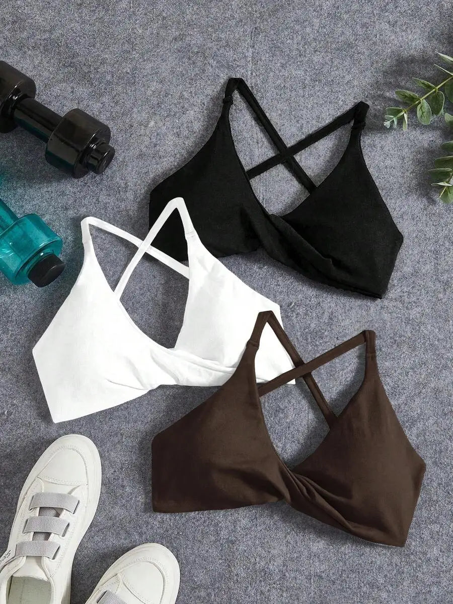 3PCS Seamless Yoga Sports Bra Set