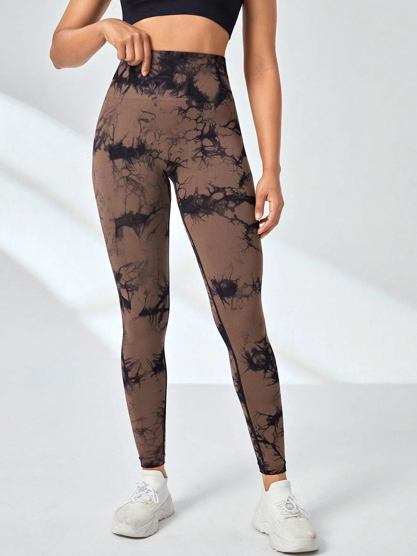 High Waist Tie Dye Compression Leggings Women