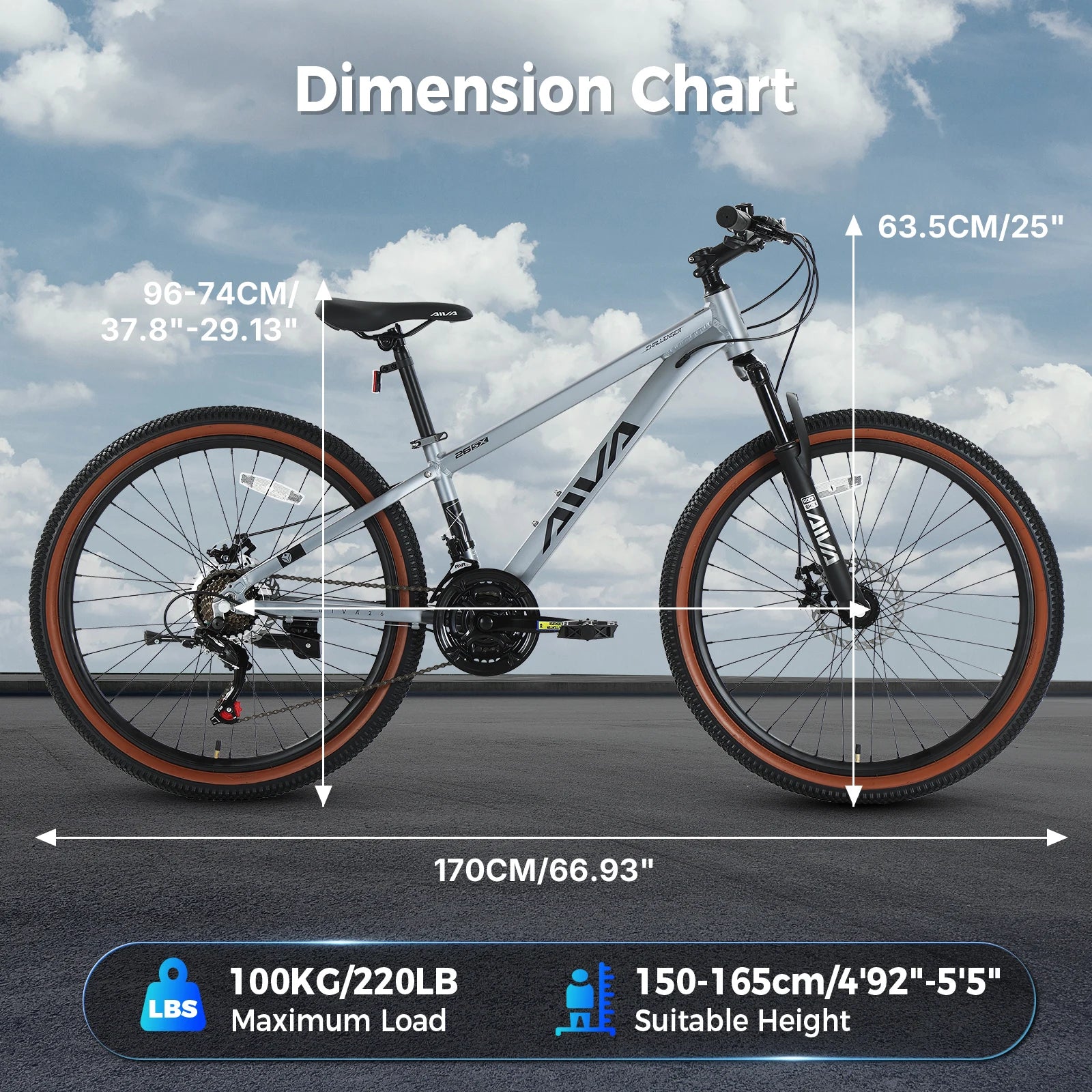 26 Inch 21 Speed Mountain Bike