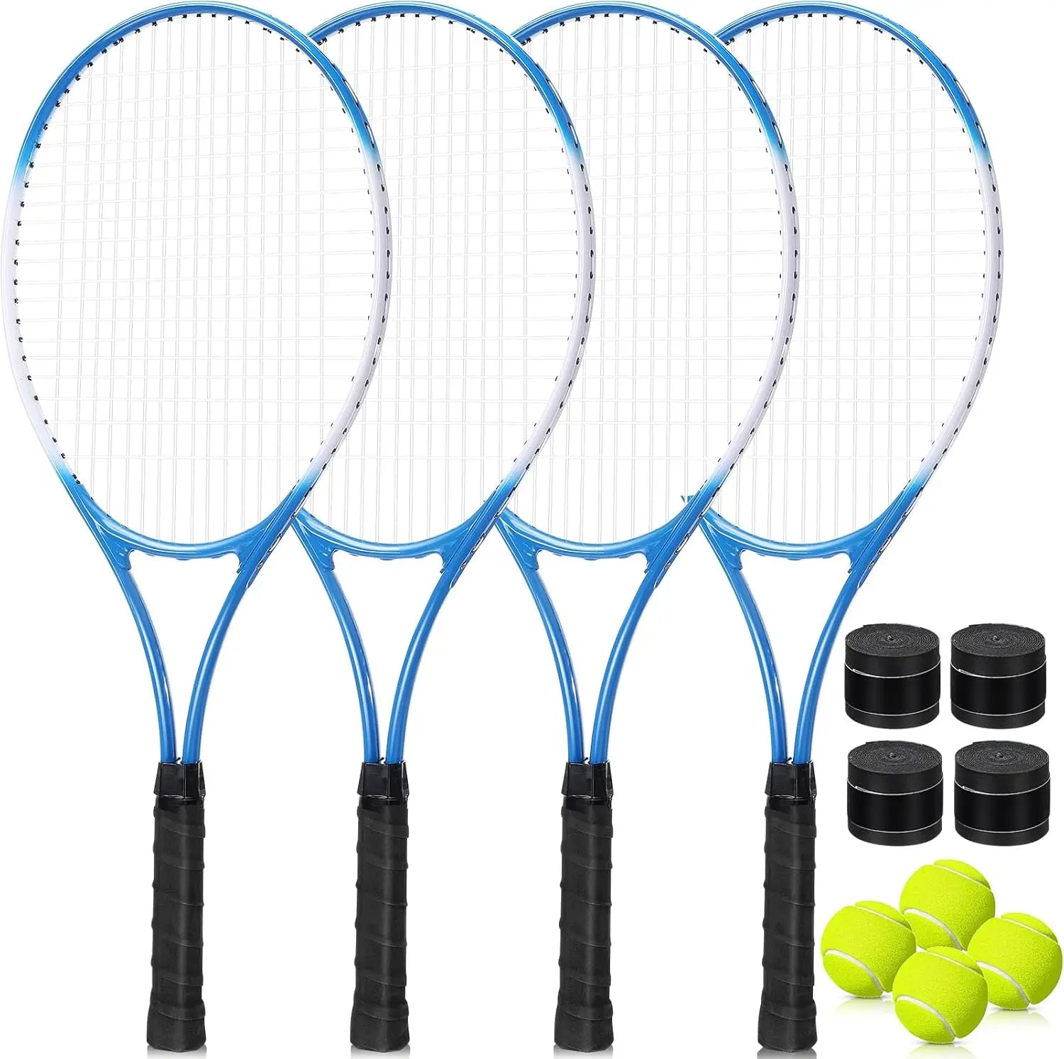 4 Pack Tennis Rackets for Adults