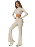 Women's High-Neck Long-Sleeve Yoga Set