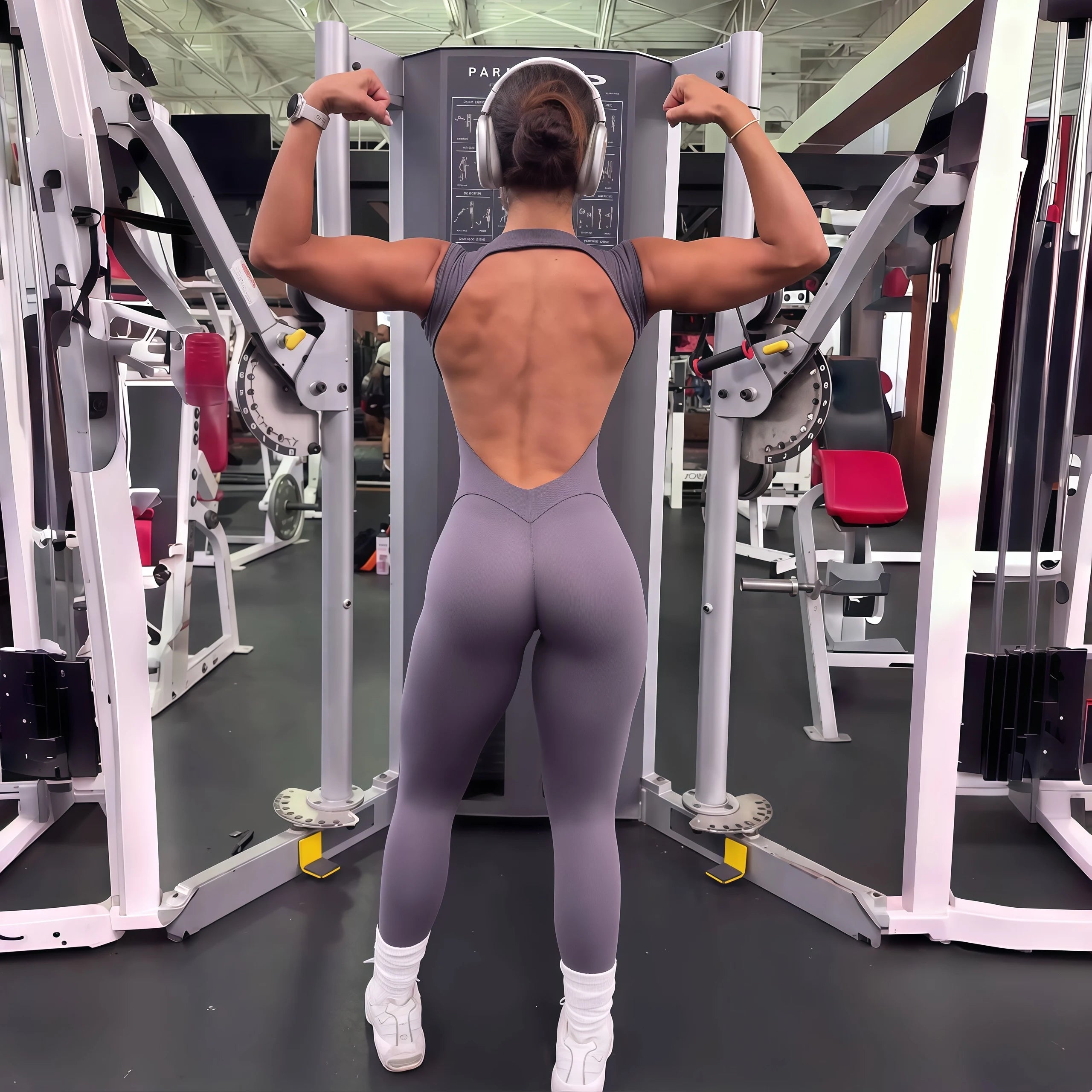 Women's One-piece Yoga Jumpsuit Short Sleeve