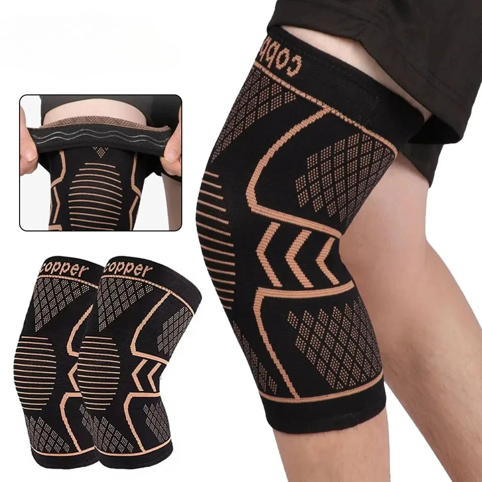 Unisex Copper Compression Knee Support Sleeves
