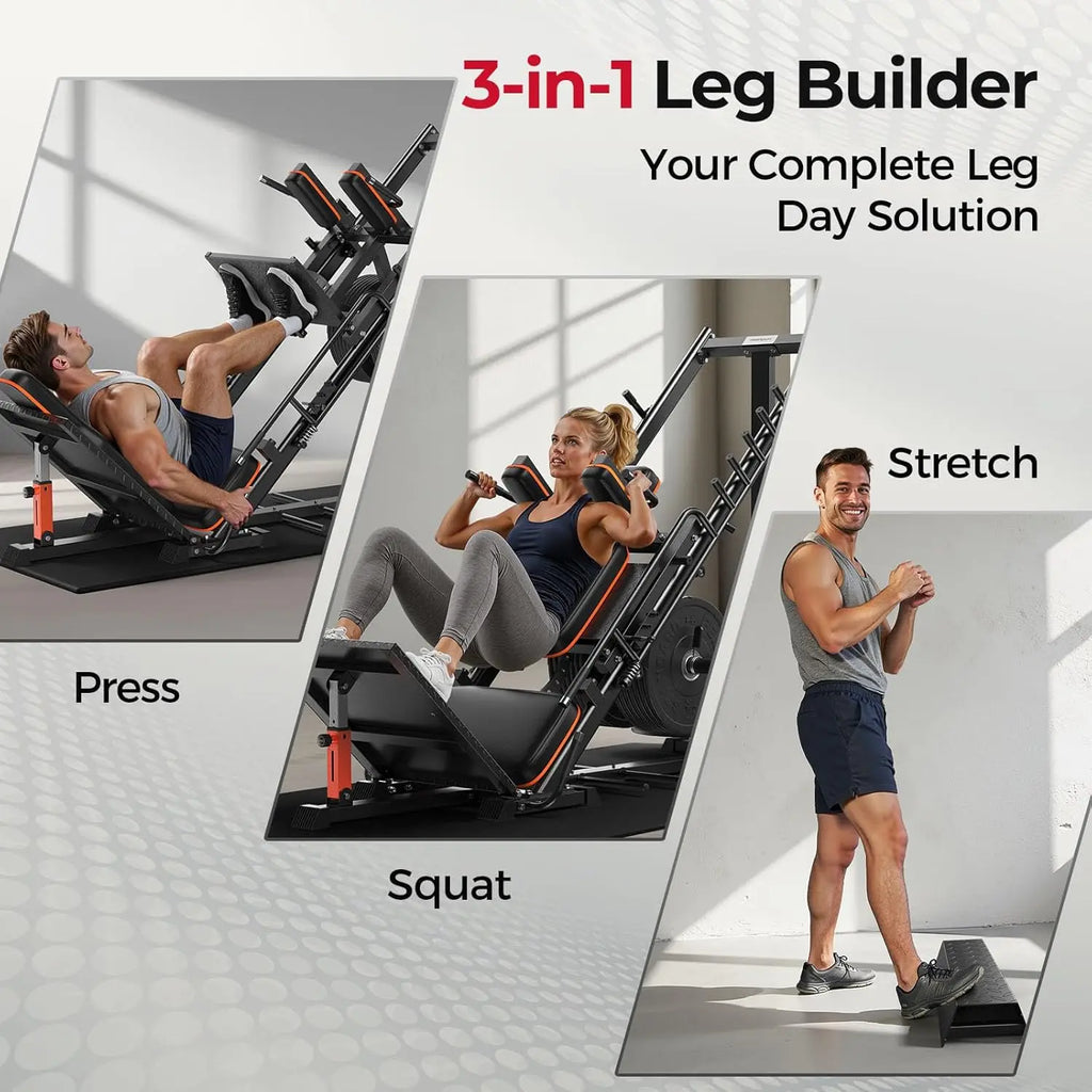 3‑in‑1 Leg Press Hack Squat Machine
