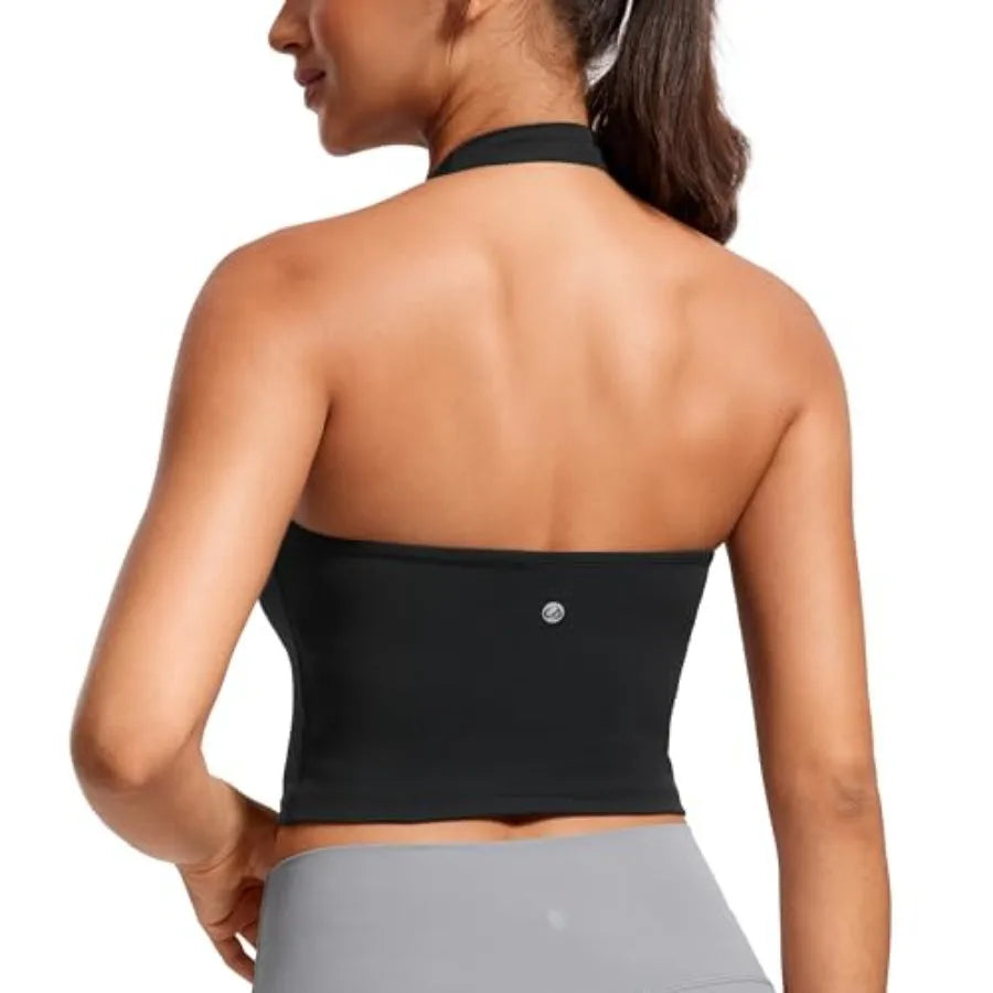 Halter Crop Tank Tops for Women