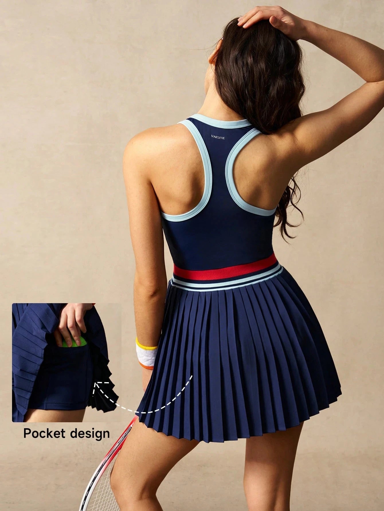 Women's Color Block Tennis Dress