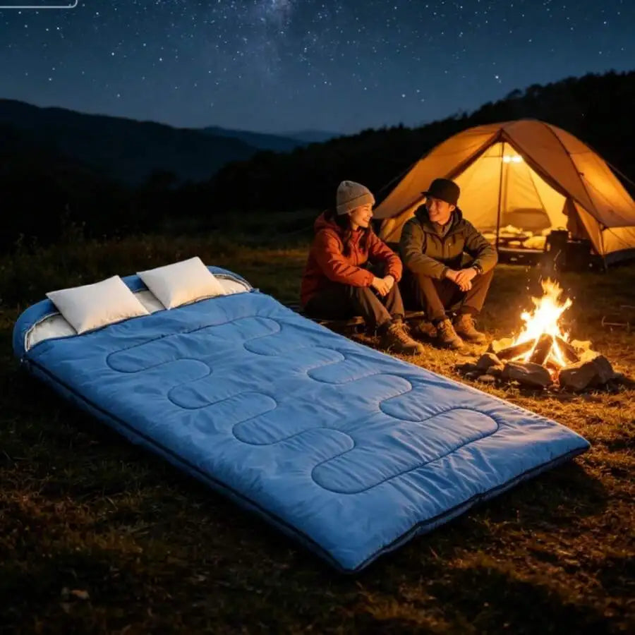 Adult Double Sleeping Bag With Pillow