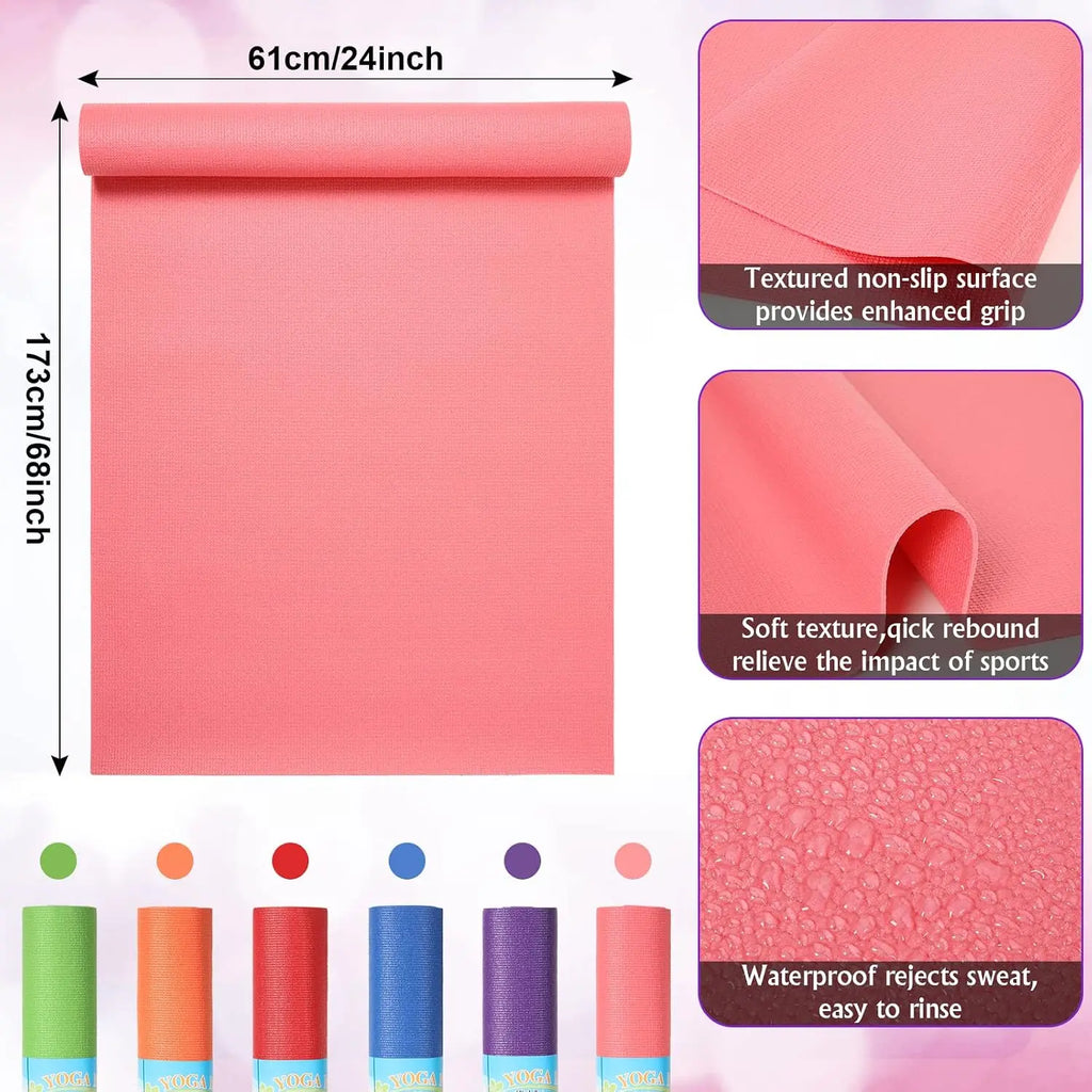 12 Pieces Yoga Mats 68x24x0.12 Inch