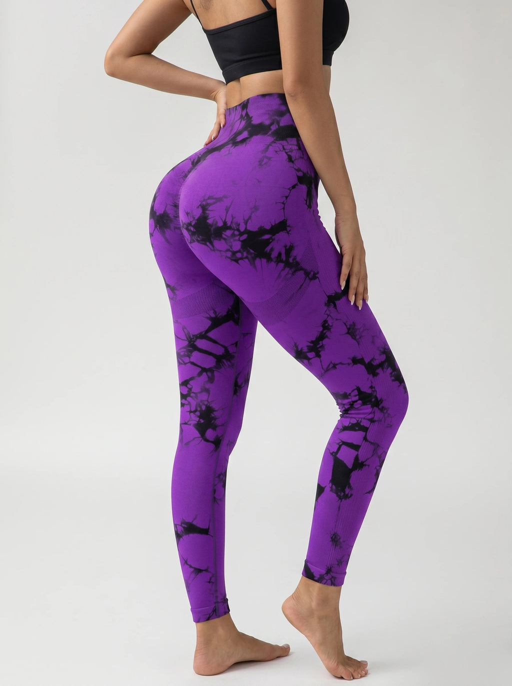 Bright Tie-Dye High-Waist Yoga Pants